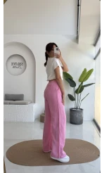 Müslin Pantolon - Pembe - 4010