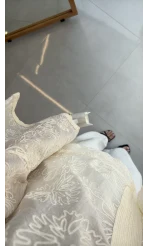 Nakışlı Kimono - Bej - Kod: 5100