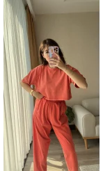 Nar Çiçeği T-Shirt Eşofman Takım