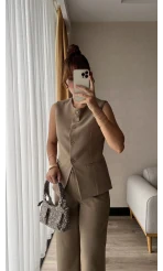 Natalia Yelekli Takım Haki Tonları