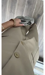 Natalia Yelekli Takım Haki Tonları