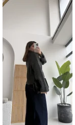 Natalie Boğazlı Kalın Kazak - Antrasit - Kod: 9071