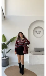 Nathalie Kemerli Şort Etek - Siyah - Kod: 5023