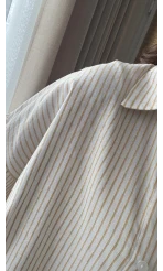 Natural Çizgili Gömlek - 2021 - Desen 10