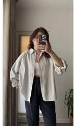 Natural Çizgili Gömlek - 2021 - Desen 3