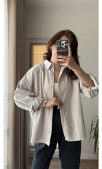 Natural Çizgili Gömlek - 2021 - Desen 3