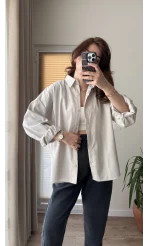 Natural Çizgili Gömlek - 2021 - Desen 3