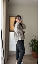 Natural Çizgili Gömlek - 2021 - Desen 5