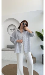 Natural Çizgili Gömlek - Siyah Çizgili - 2021