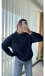 Neale Oversize Lacivert Sweat