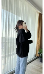 Neale Oversize Siyah Sweat