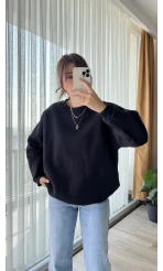 Neale Oversize Siyah Sweat