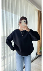 Neale Oversize Siyah Sweat