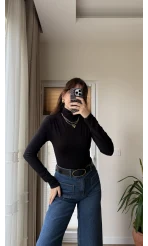 Nenni Boğazlı Body Siyah