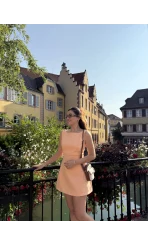 Nevada Yavruağzı Mini Elbise - Kod: 3059