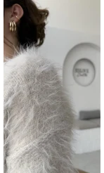 Nicole Sakallı Hırka - Taş - Kod: 04596