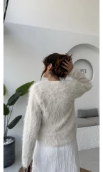 Nicole Sakallı Hırka - Taş - Kod: 04596