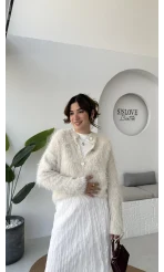 Nicole Sakallı Hırka - Taş - Kod: 04596