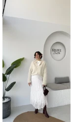 Nicole Sakallı Hırka - Taş - Kod: 04596