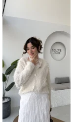 Nicole Sakallı Hırka - Taş - Kod: 04596