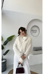 Nicole Sakallı Hırka - Taş - Kod: 04596