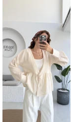 1032 - Nima Bağlama Detay Bluz - Taş