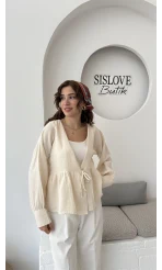 1032 - Nima Bağlama Detay Bluz - Taş