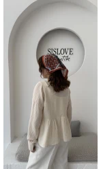 1032 - Nima Bağlama Detay Bluz - Taş