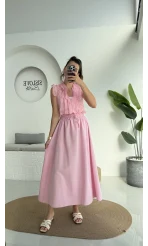 Niobe Lastikli Etek - Pembe - 1254