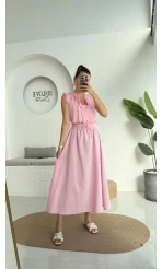 Niobe Lastikli Etek - Pembe - 1254