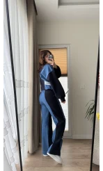 No-1 Denim Tasarım Çizgili Takım