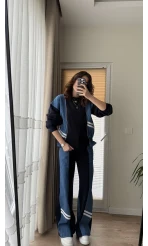 No-1 Denim Tasarım Çizgili Takım