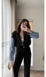 No-3 Denim Tasarım Ceket Takım