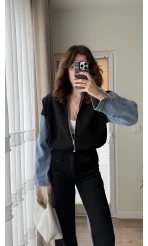 No-3 Denim Tasarım Ceket Takım