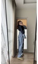 No-2 Denim Tasarım Dalgalı Takım