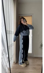 No-2 Denim Tasarım Dalgalı Takım