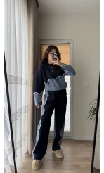 No-2 Denim Tasarım Dalgalı Takım