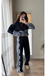 No-2 Denim Tasarım Dalgalı Takım
