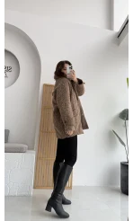 NO: 2 Sakallı Ceket - Taba - KOD: 7033
