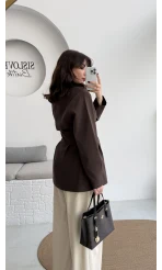 Noah Pile Detay Ceket - Acı Kahve - Kod: 7667