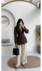 Noah Pile Detay Ceket - Acı Kahve - Kod: 7667