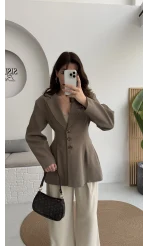 Noah Pile Detay Ceket - Haki - Kod: 7667