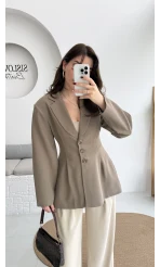 Noah Pile Detay Ceket - Haki - Kod: 7667