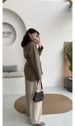 Noah Pile Detay Ceket - Haki - Kod: 7667