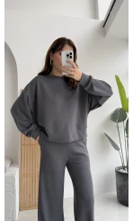 Nora Oys Sweet Pantolon Takım - Antrasit