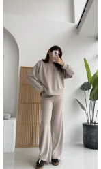 Nora Oys Sweet Pantolon Takım - Bej