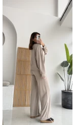Nora Oys Sweet Pantolon Takım - Bej