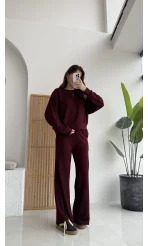 Nora Oys Sweet Pantolon Takım - Bordo