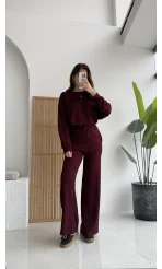 Nora Oys Sweet Pantolon Takım - Bordo