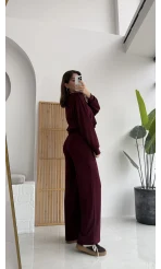 Nora Oys Sweet Pantolon Takım - Bordo